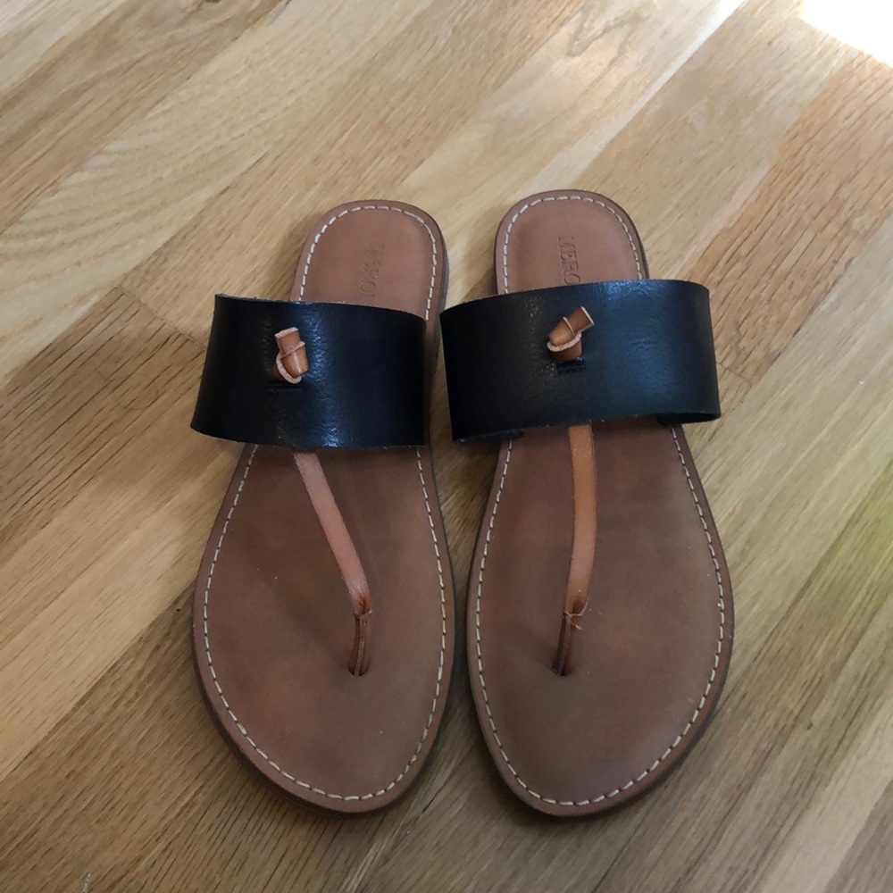 Black and brown sandals